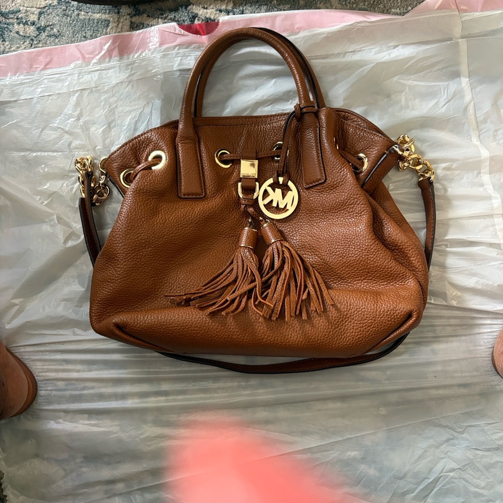 MICHAEL Michael Kors Tan Leather Satchel